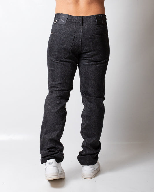 Jeans John Richmond regular con inserti in vera pelle uomo