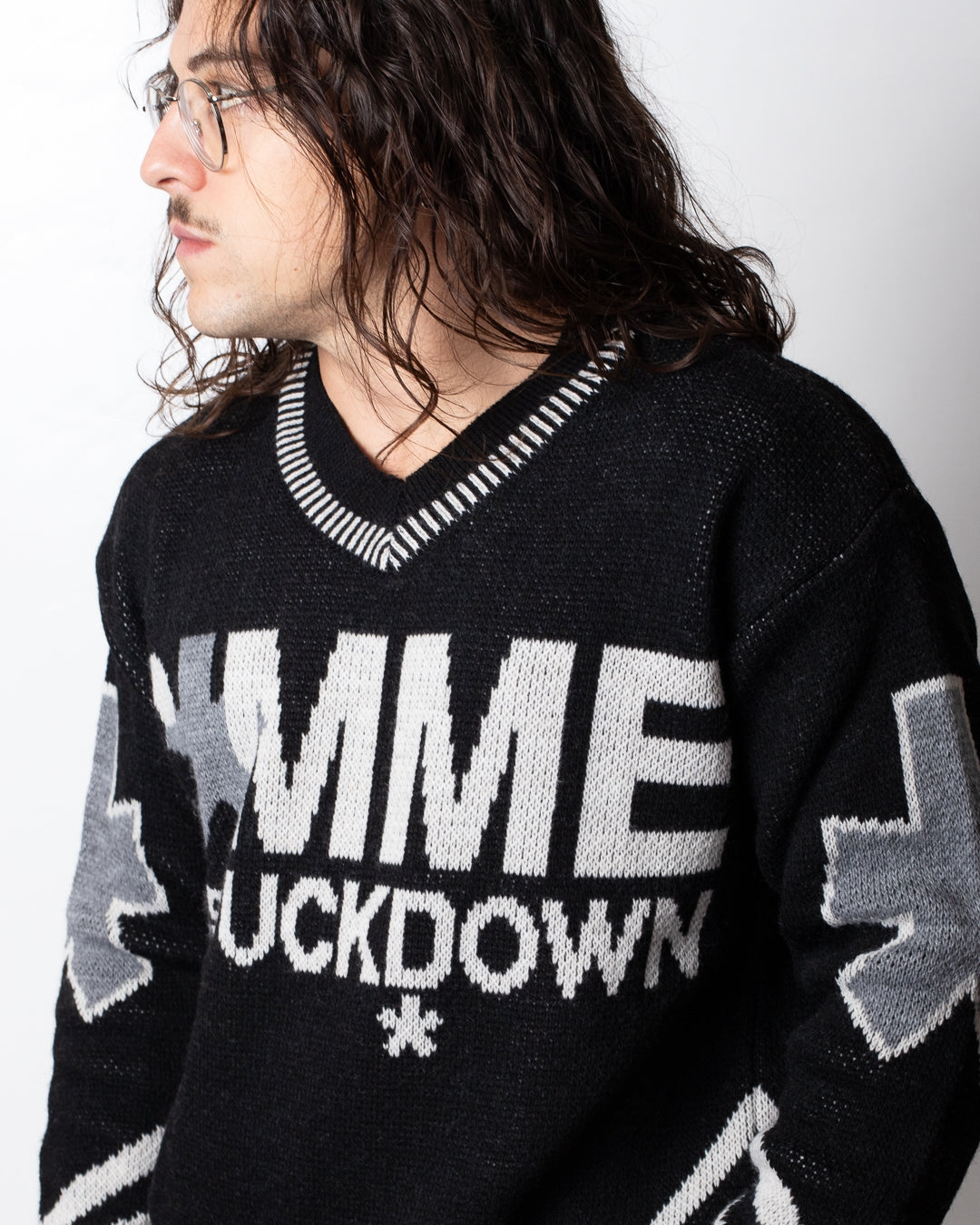 Maglia Comme des Fuckdown con logo jacquard uomo