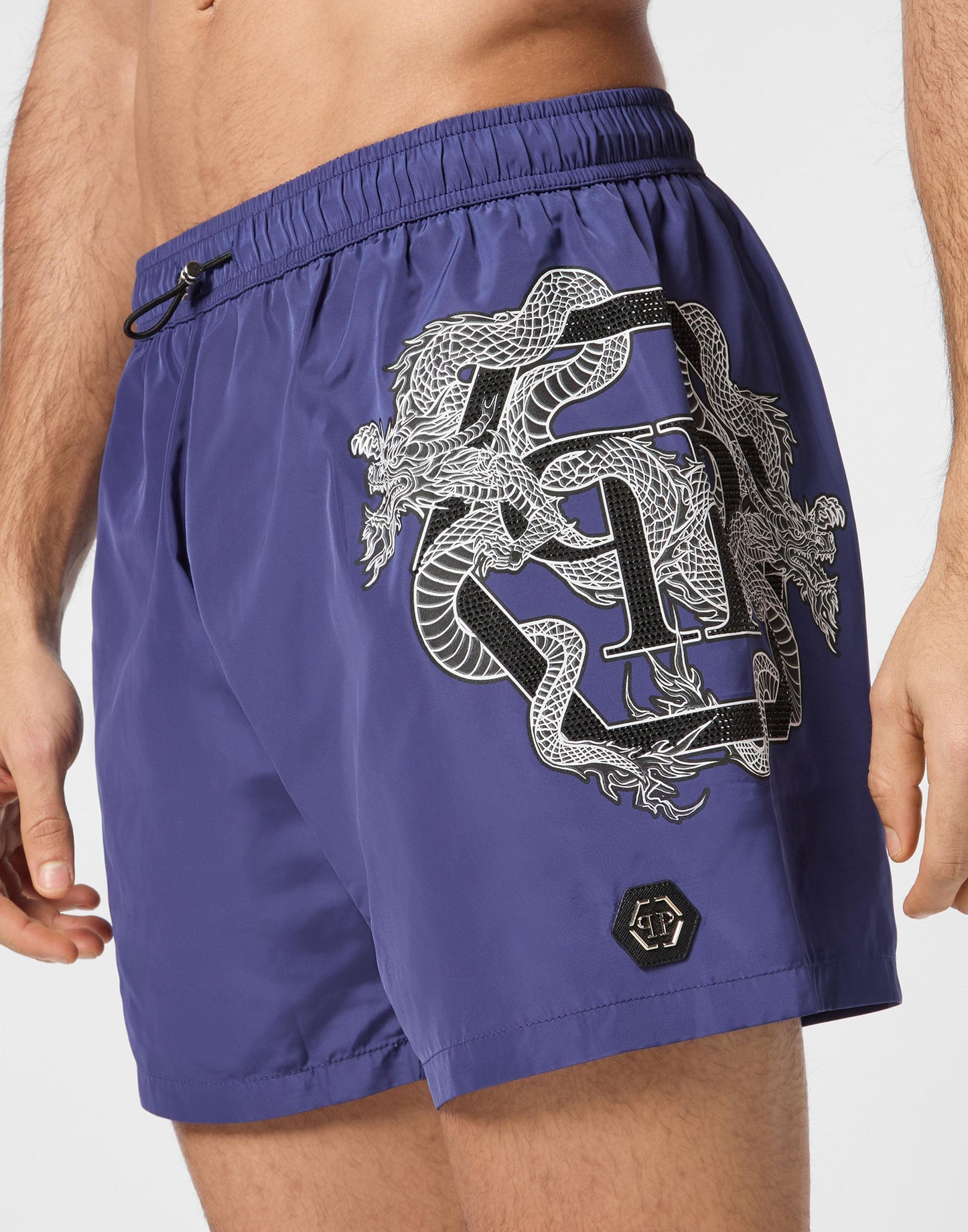 Boxer mare Philipp Plein con stampa "dragon" e applicazione uomo