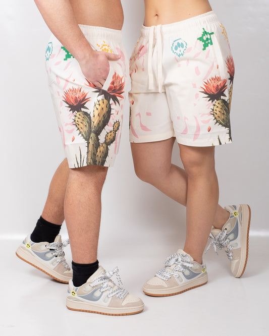 Bermuda Barrow in popeline con stampa all-over