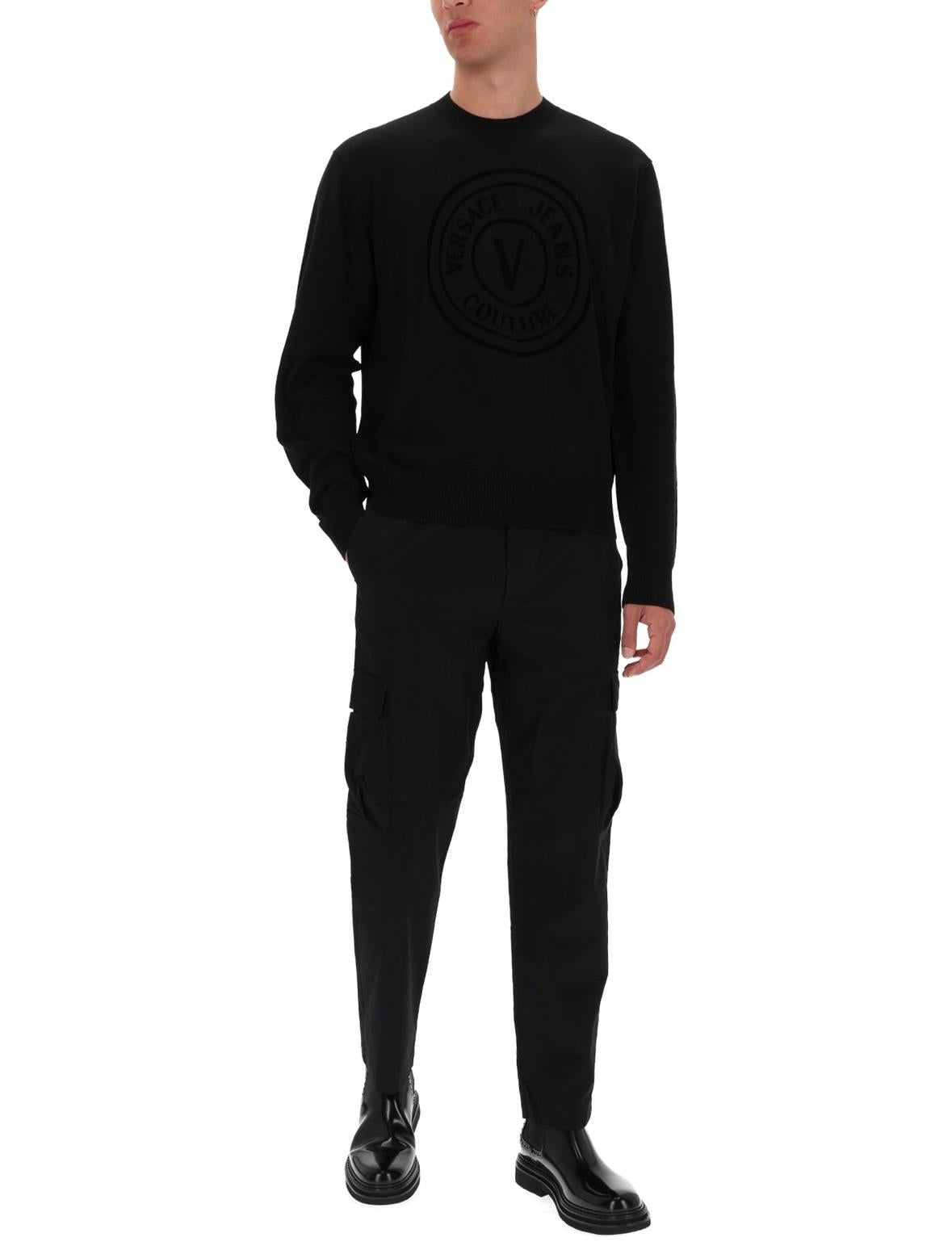 Maglia Versace Jeans Couture girocollo "V Emblem" uomo