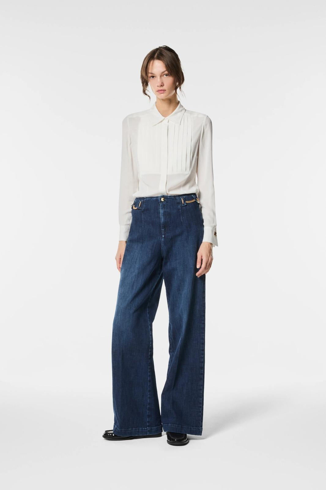 Jeans Nenette gamba larga donna