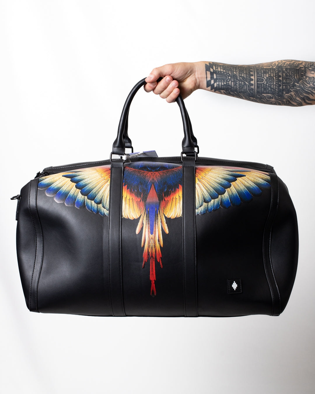 Borsone Marcelo Burlon in ecopelle wings colorfull