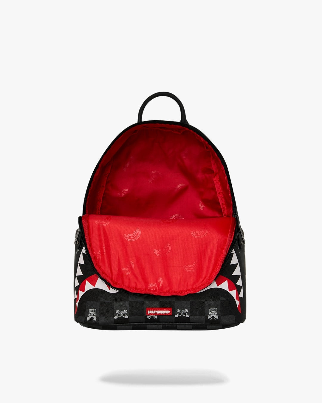 Zainetto Sprayground nero GRAY PEEKING CHARACTER CHECK SAVAGE BACKPACK