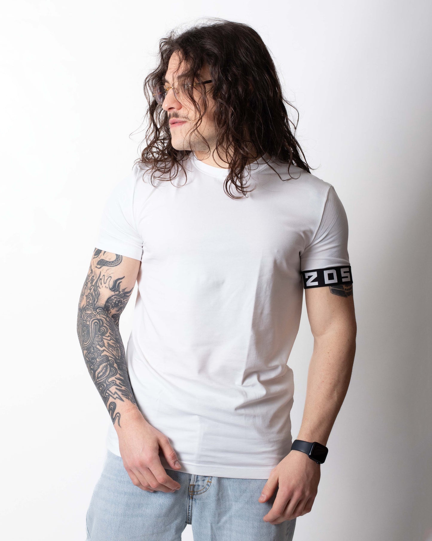 T-Shirt Dsquared2 con etichetta e fascia jacquard uomo