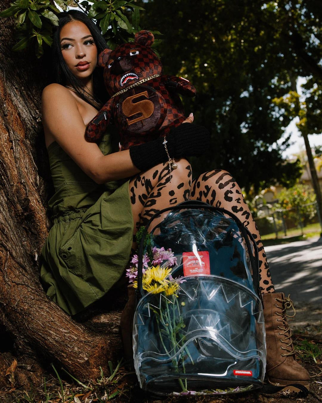 Zaino Sprayground trasparente Clear bear dlx backpack