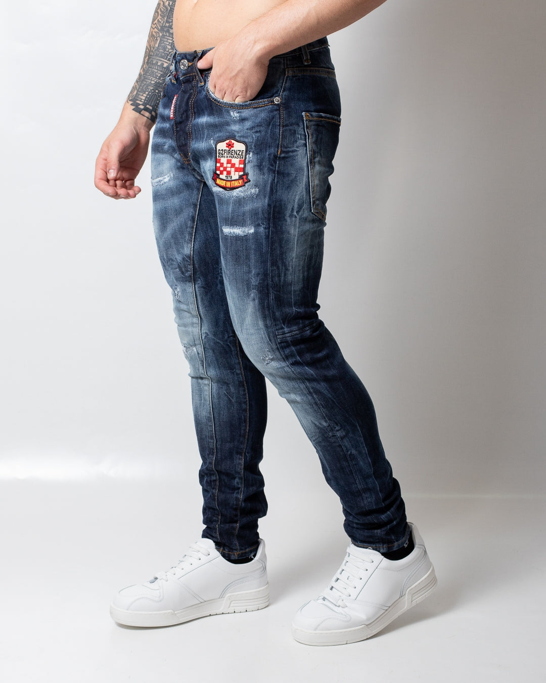 Jeans G2Firenze "England Biker" biker uomo