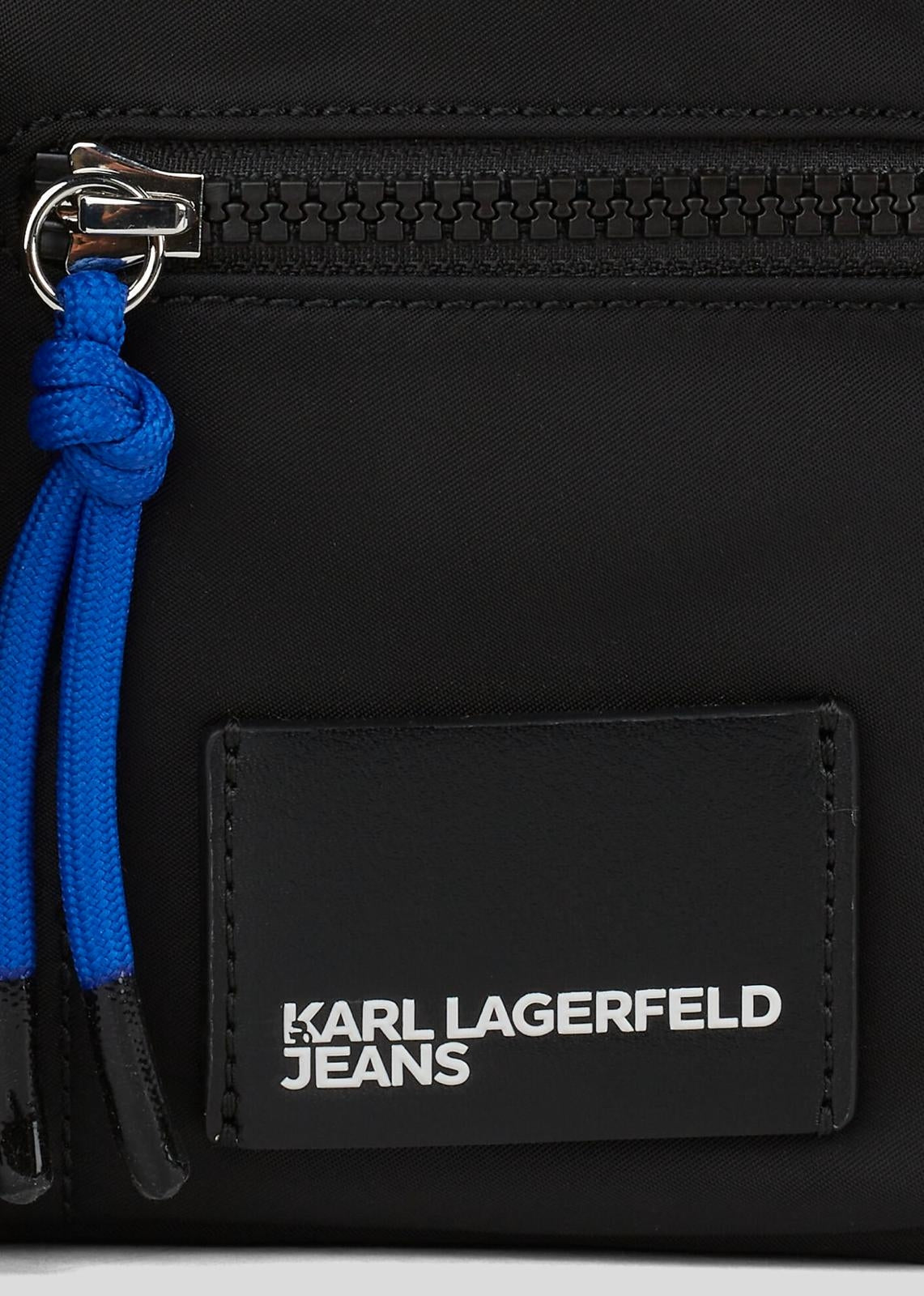 Tracolla Karl Lagerfeld Jeans con gancio e patch