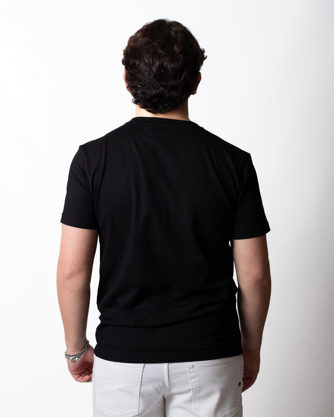 T-Shirt John Richmond con stampa e strass uomo