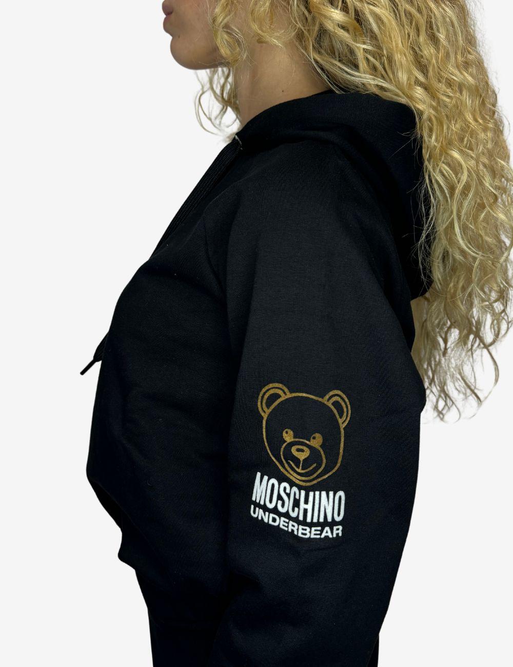 Felpa Moschino Underwear con cappuccio e logo Teddy Bear donna