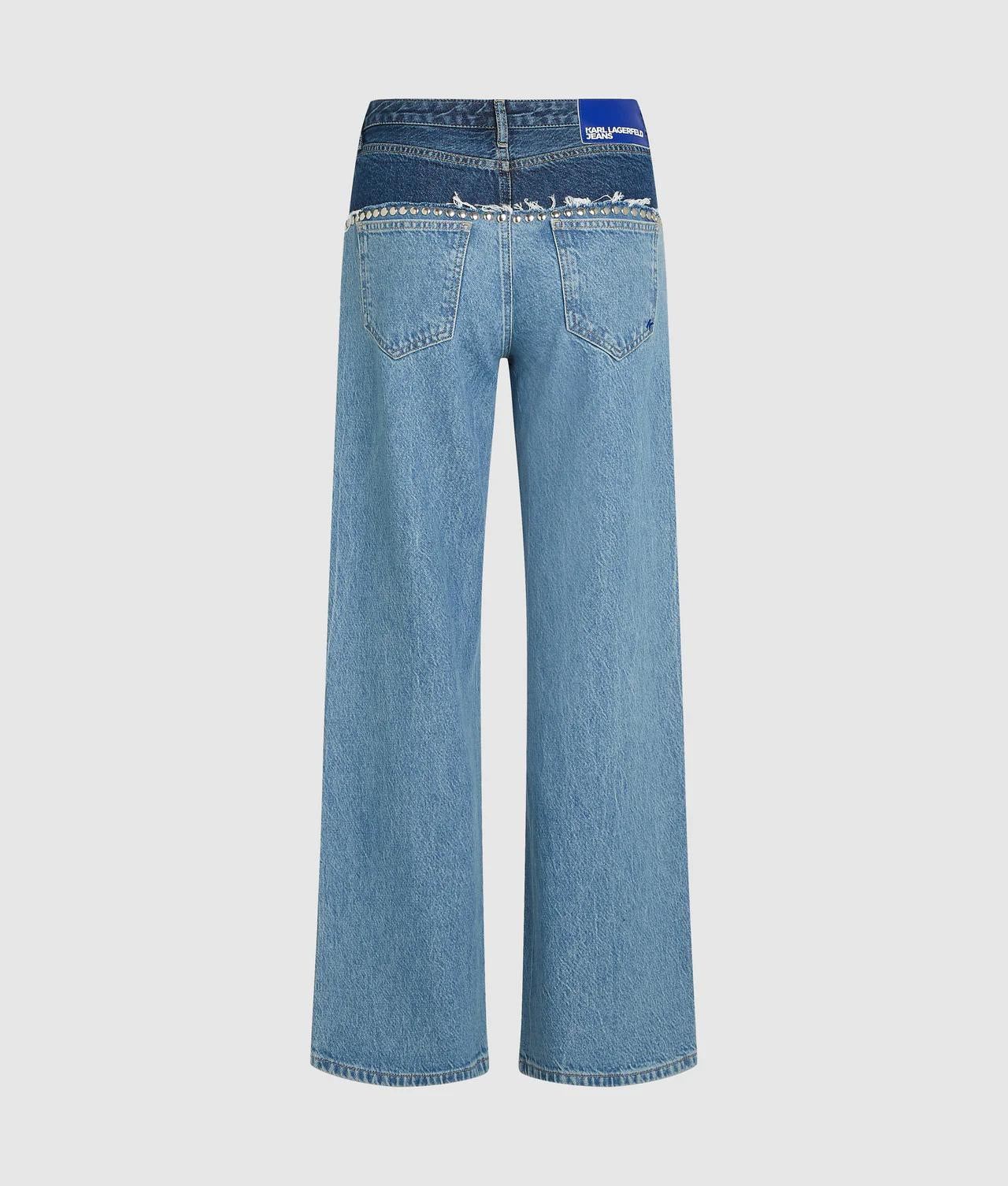 Jeans Karl Lagerfeld mid rise relaxed con borchie donna