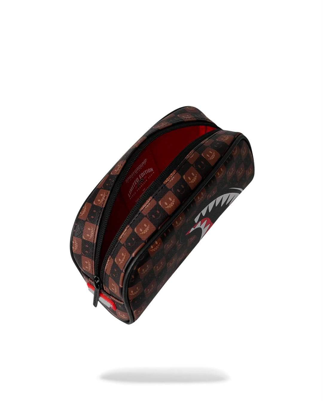 Pochette Sprayground marrone SHARKS IN PARIS WTF BUBBLE BROWN CHECK POUCH