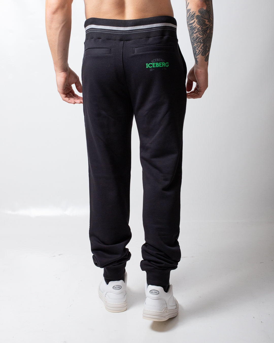 Pantalone Iceberg in felpa con logo stampato uomo