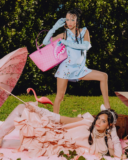 Borsa Sprayground fucsia PINK NEW CHECK FACES TOTE