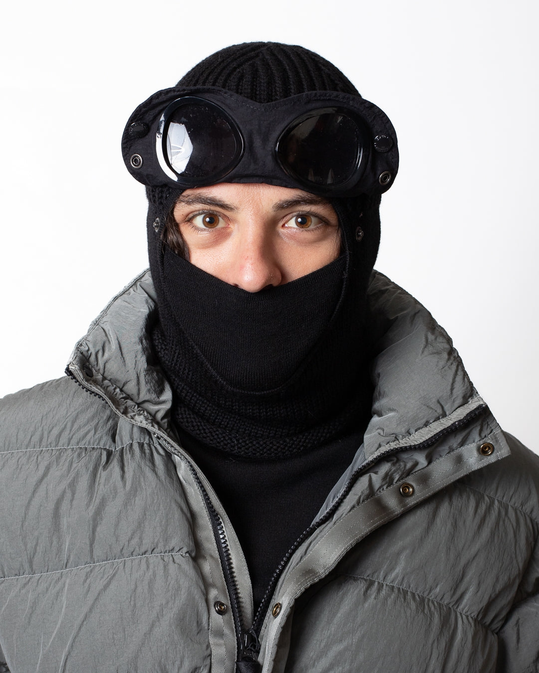 Balaclava C.P. Company in costina e in lana uomo