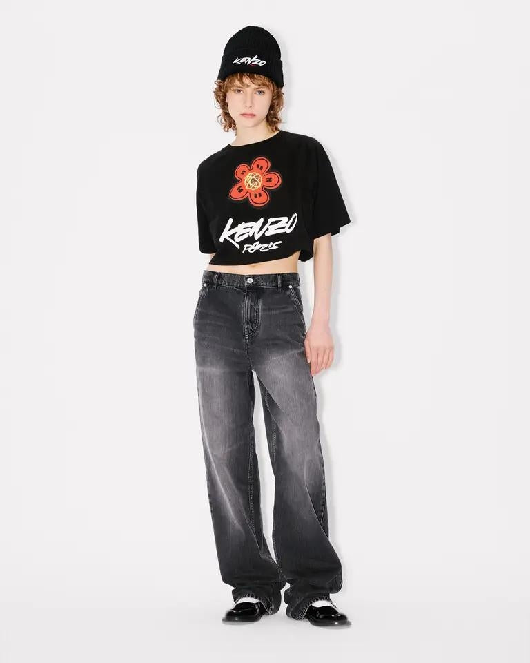T-Shirt Kenzo Paris cropped "Futura Boxy" donna