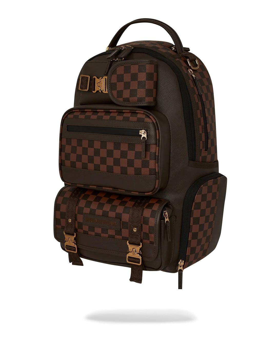 louis vuitton backpack sprayground Cream and Brown Tear Check Restock AR this unisex backpack features eye Sprayground | Bags | Spray
