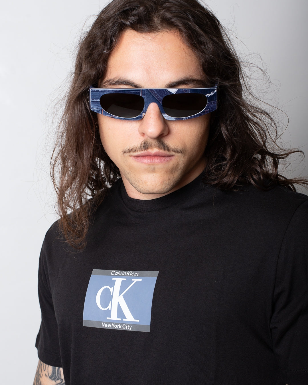 T-Shirt Calvin Klein in jersey con stampa logata a contrasto uomo