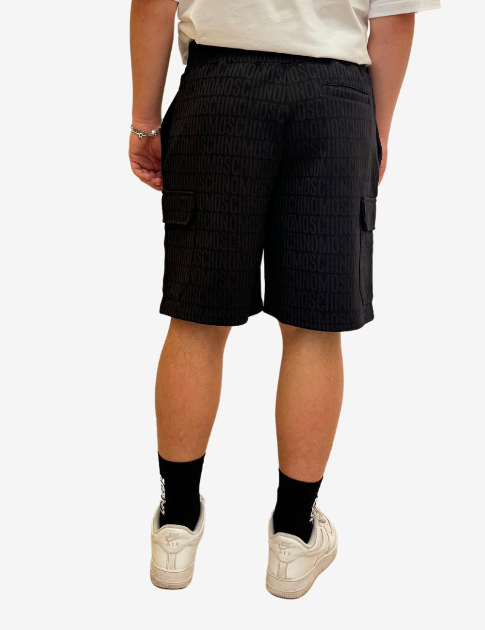 Bermuda Moschino cargo con logo jacquard uomo