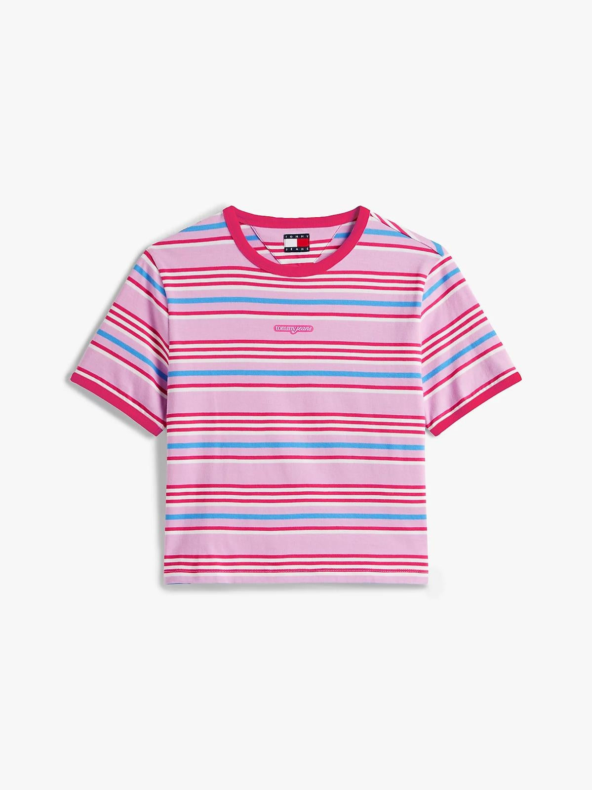 T-Shirt Tommy Jeans slim a strisce donna