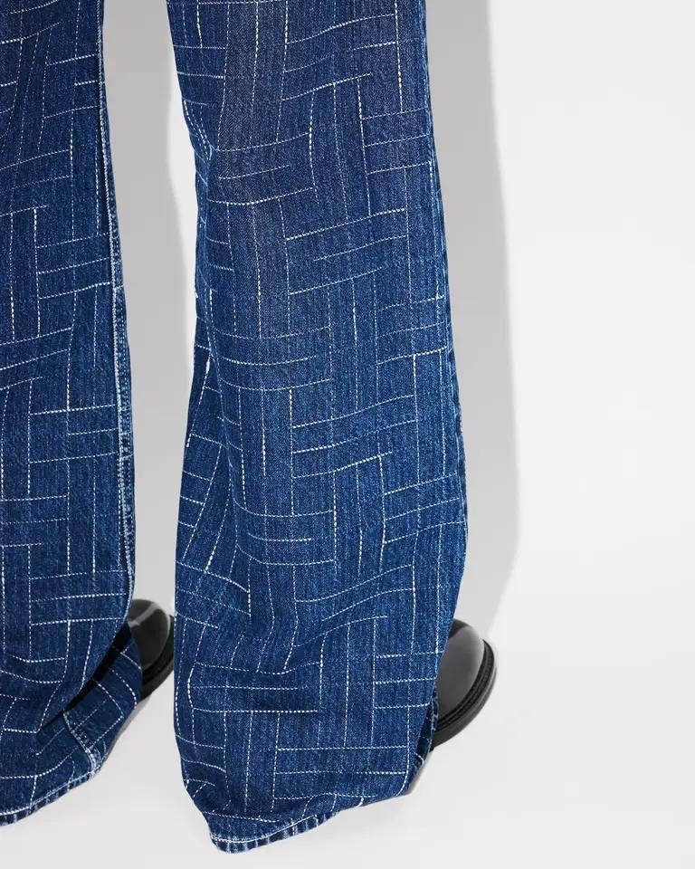 Jeans Kenzo Paris "Weave Ayame" wide leg donna