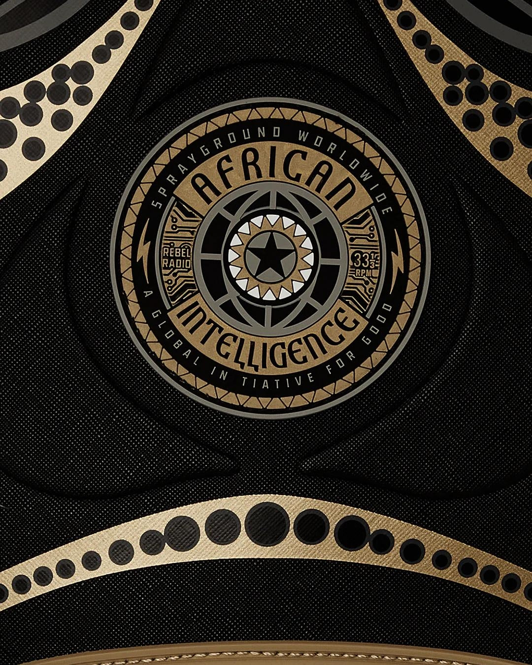Zaino Sprayground nero AI Wonderland gold and black backpack