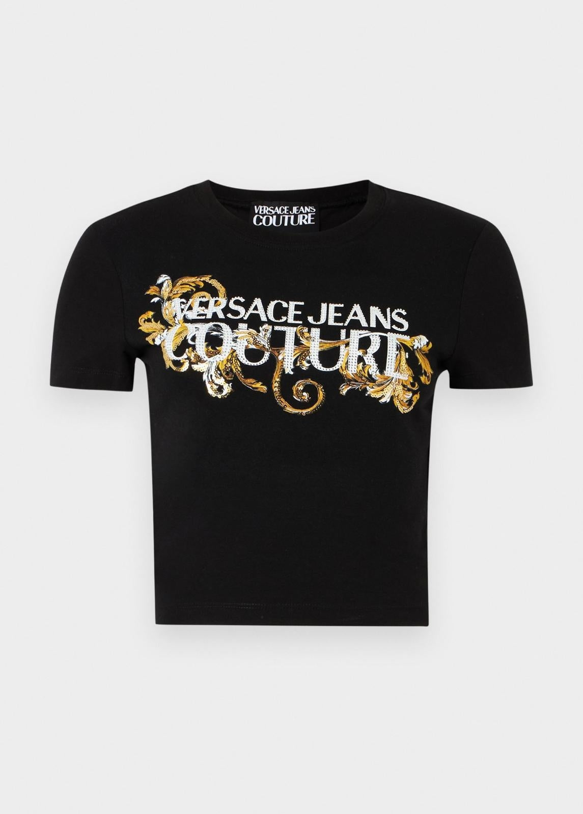 T-Shirt Versace Jeans Couture "Baroque strass" donna