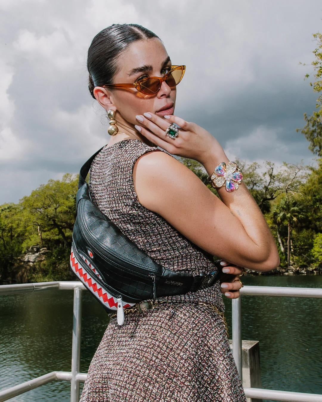 Marsupio Sprayground nero VSM Luxe savvy crossbody