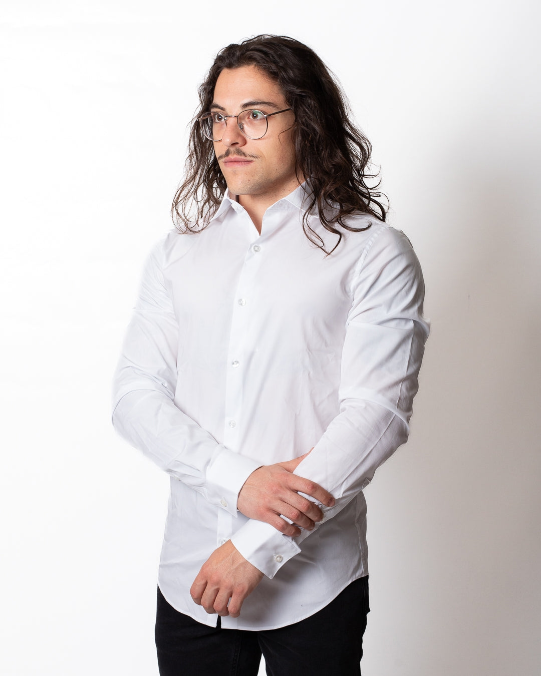 Camicia Calvin Klein "Slim Poplin white" uomo