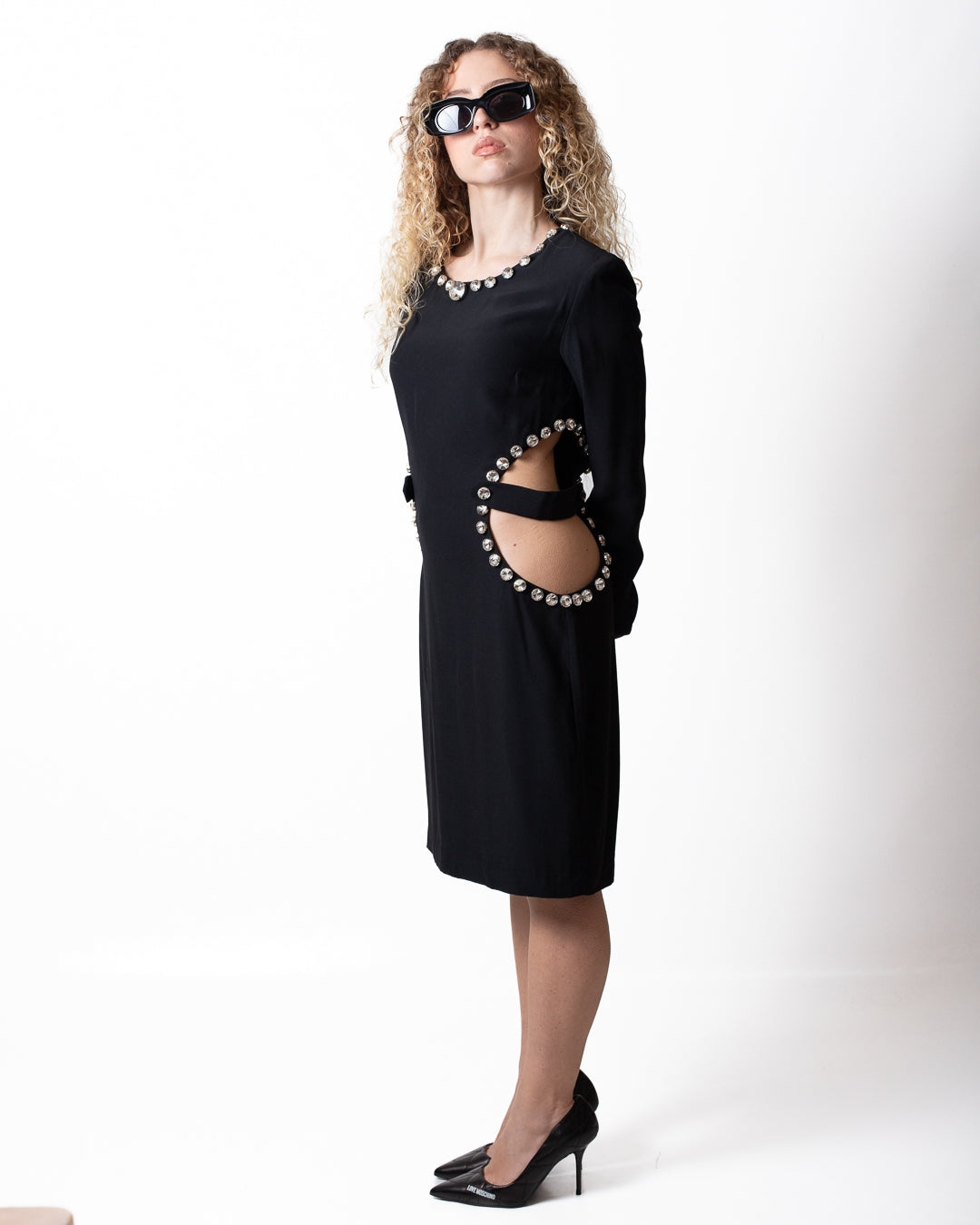 Abito John Richmond con gioielli e dettagli cut-out donna