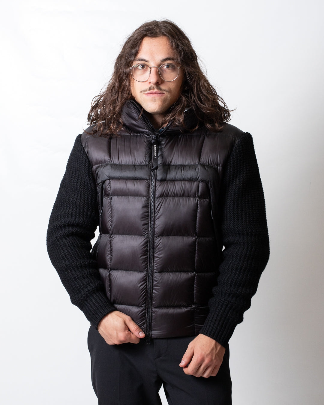 Giubbotto C.P. Company con maniche e schiena in maglia uomo