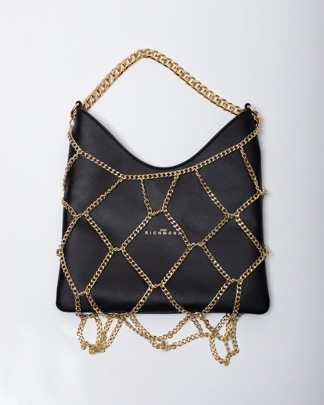 Borsa John Richmond in vera pelle con manico e catene donna