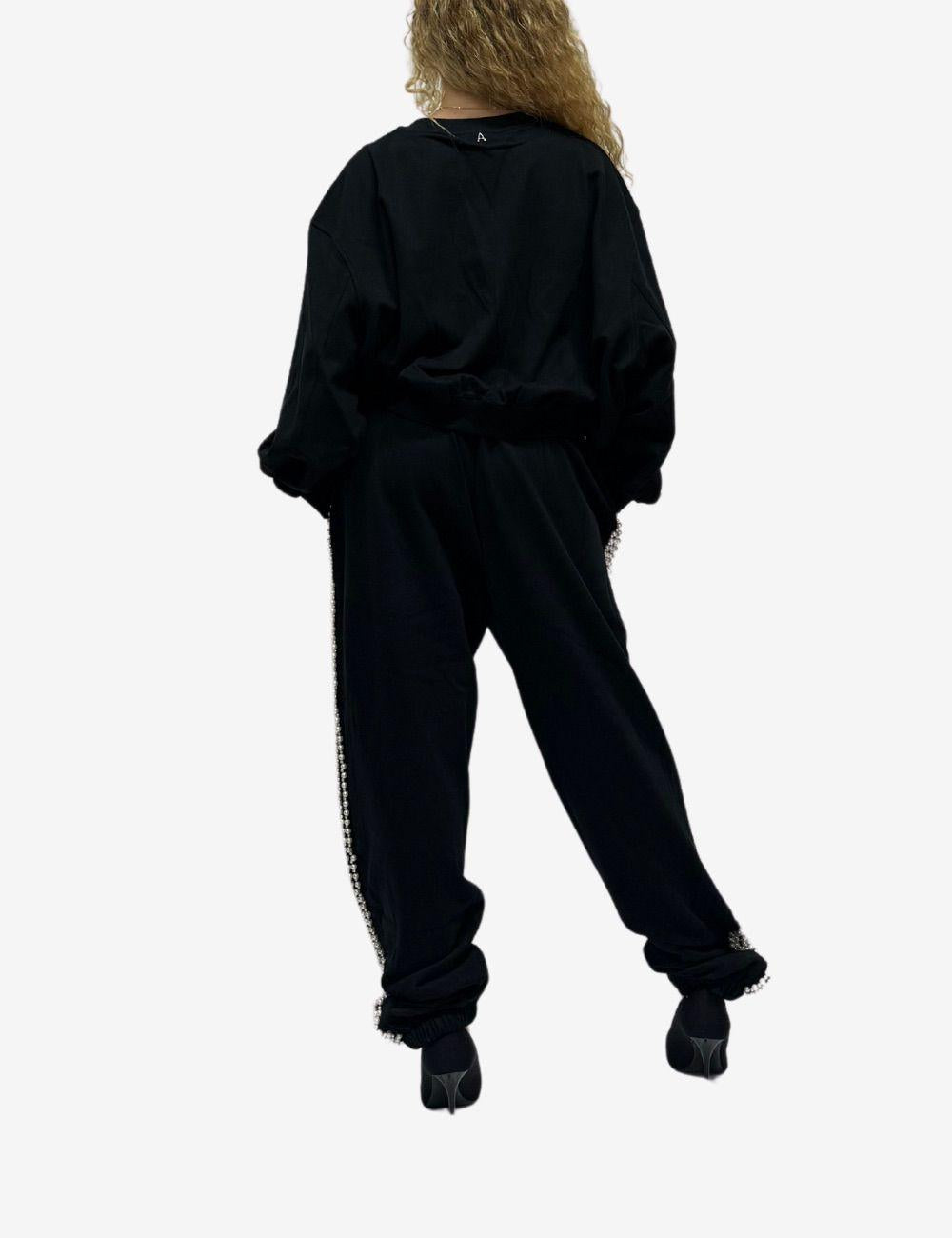 Felpa Twinset Actitude girocollo con perline donna