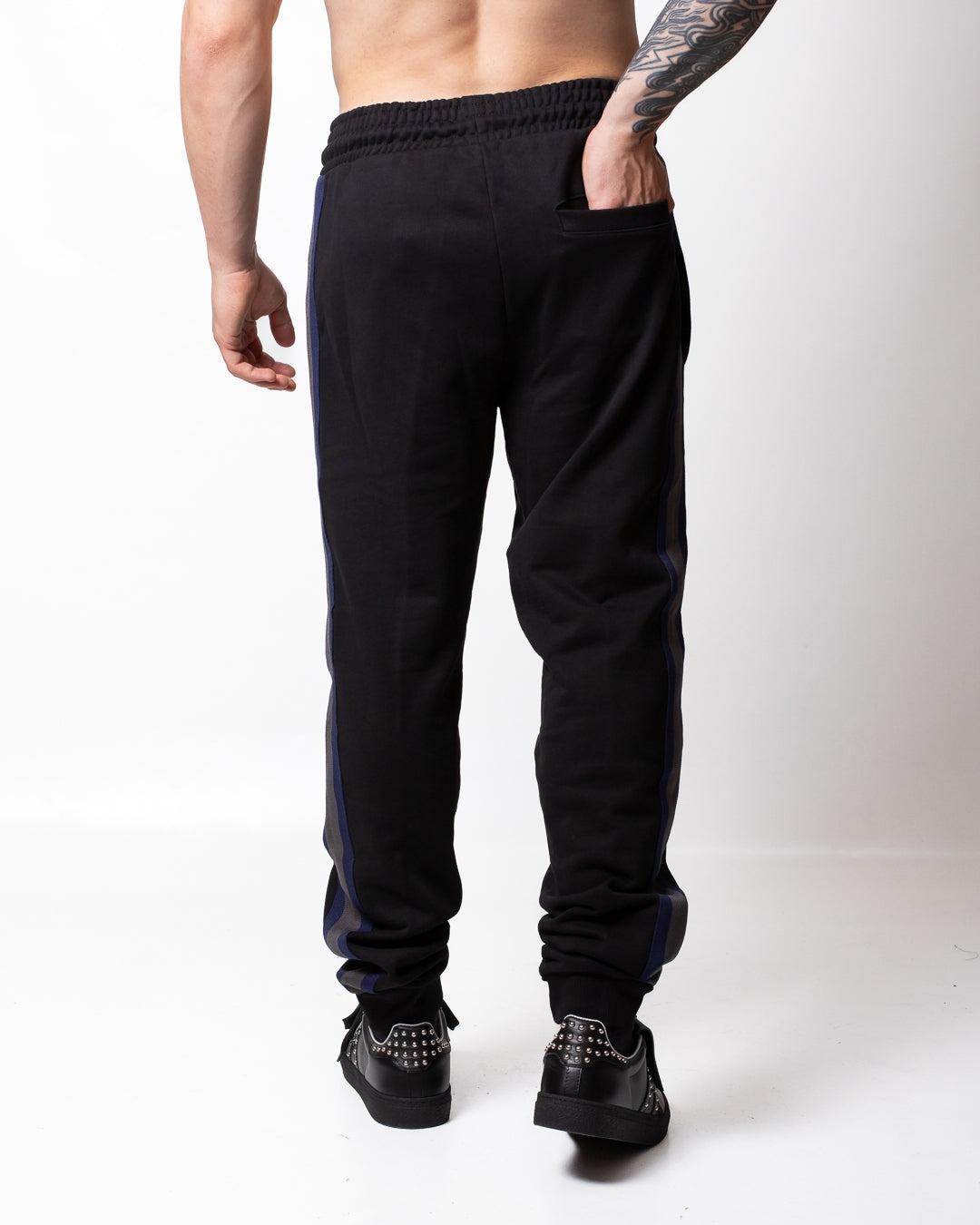 Pantalone Richmond X in felpa con bande a contrasto uomo