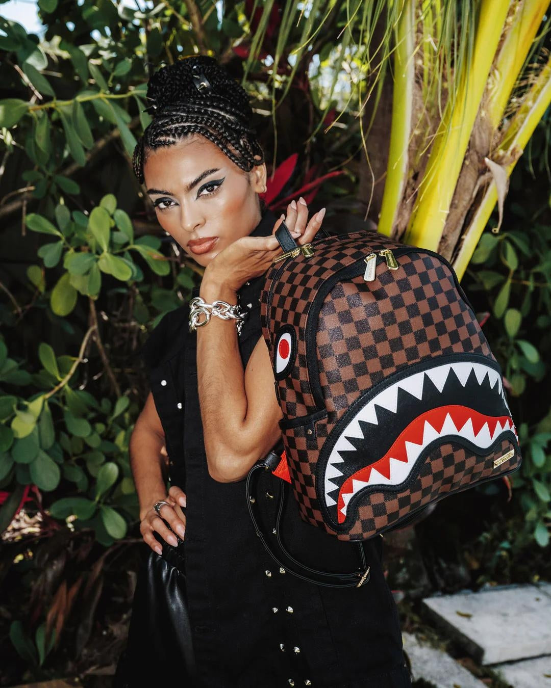 Zainetto Sprayground marrone Sawtooth sharks in paris savage backpack