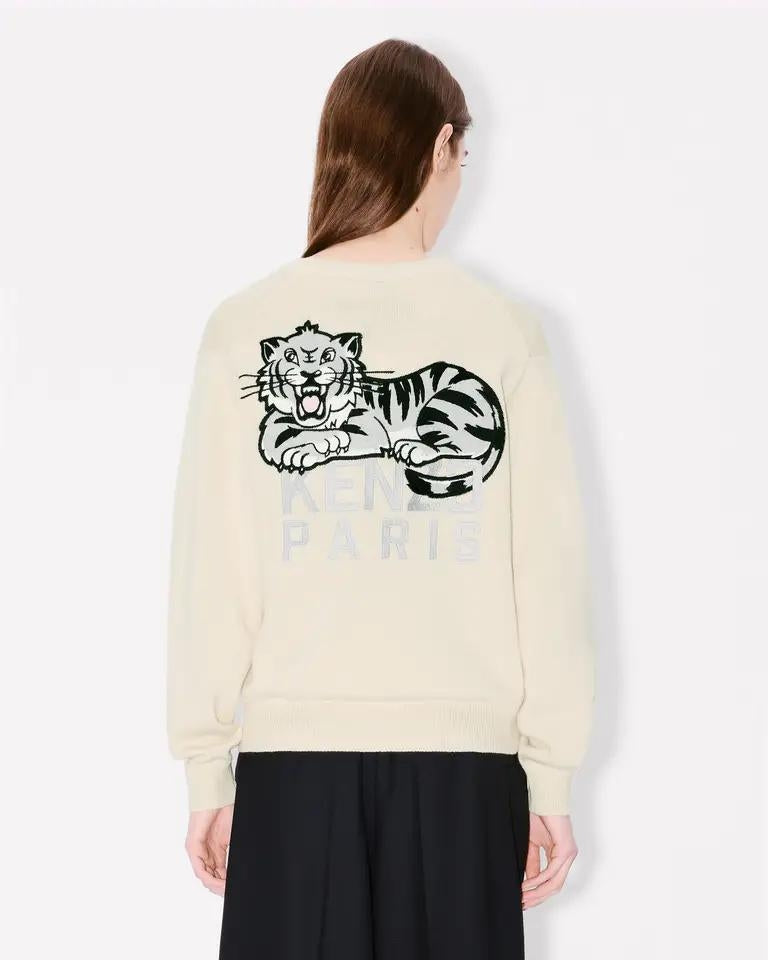 Cardigan Kenzo Paris "Happy Tiger" in misto lana donna