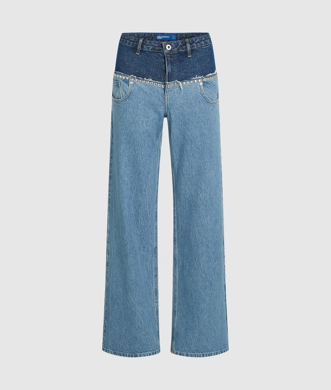 Jeans Karl Lagerfeld mid rise relaxed con borchie donna