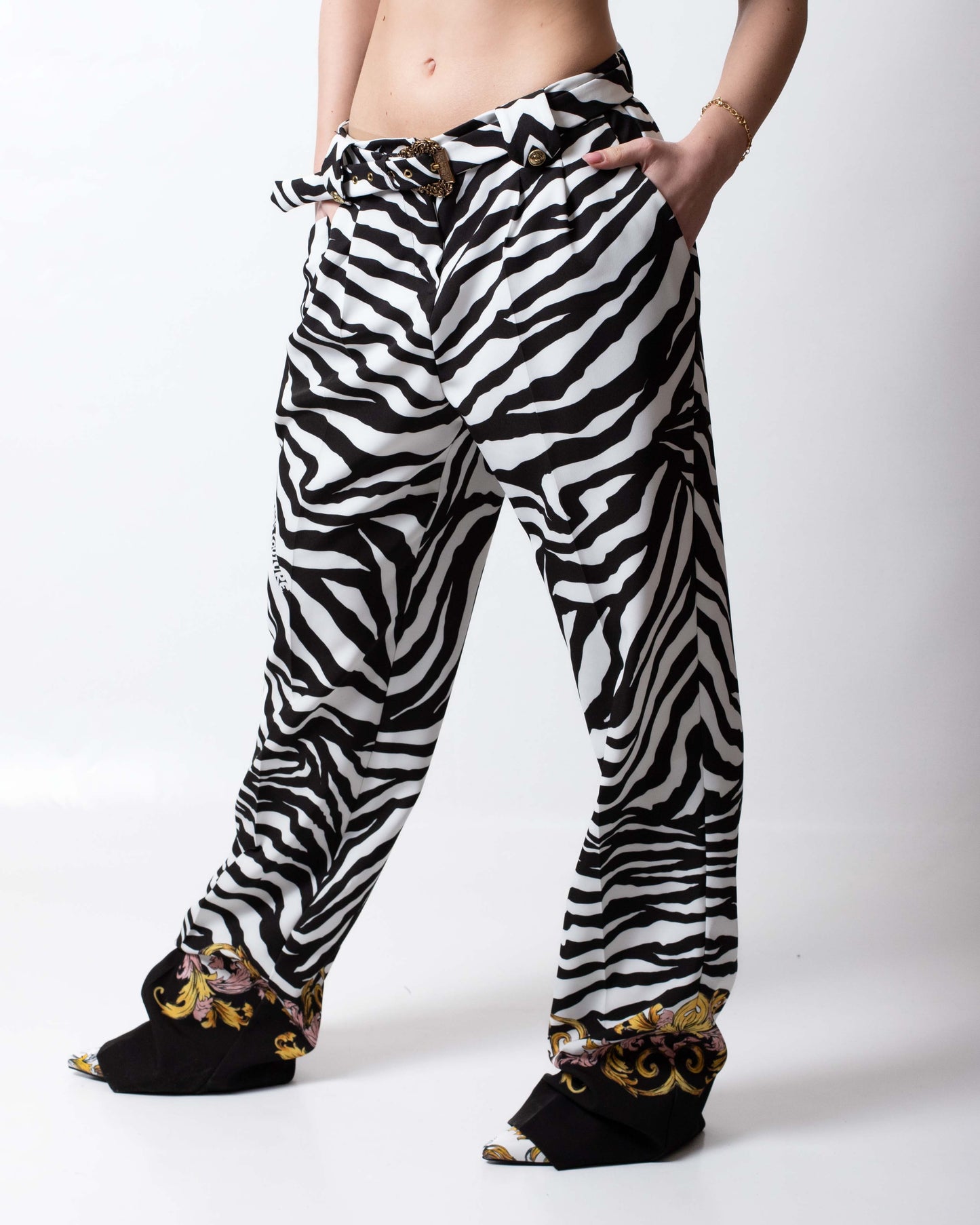 Pantalone Versace Jeans Couture zebrato donna