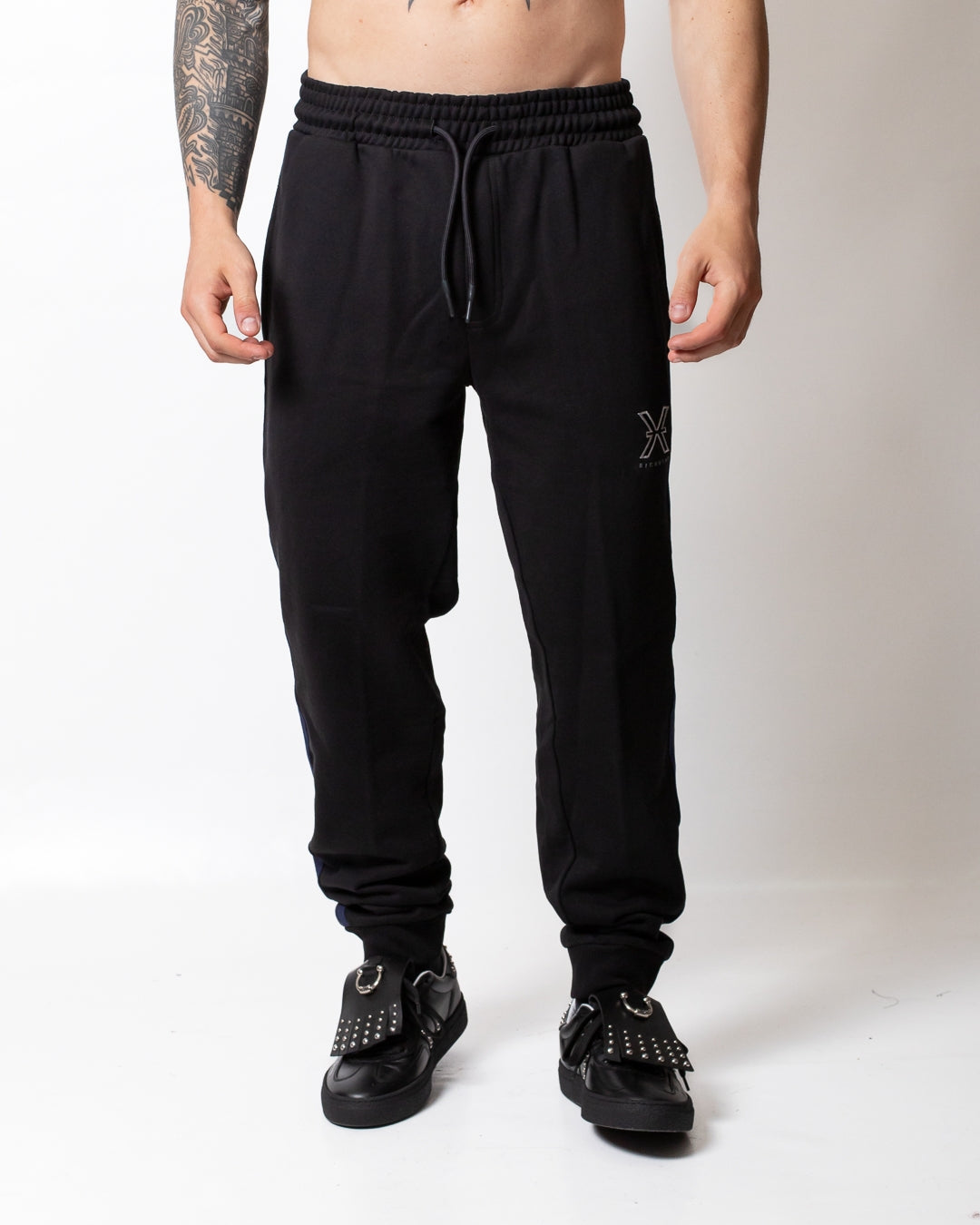 Pantalone Richmond X in felpa con bande a contrasto uomo