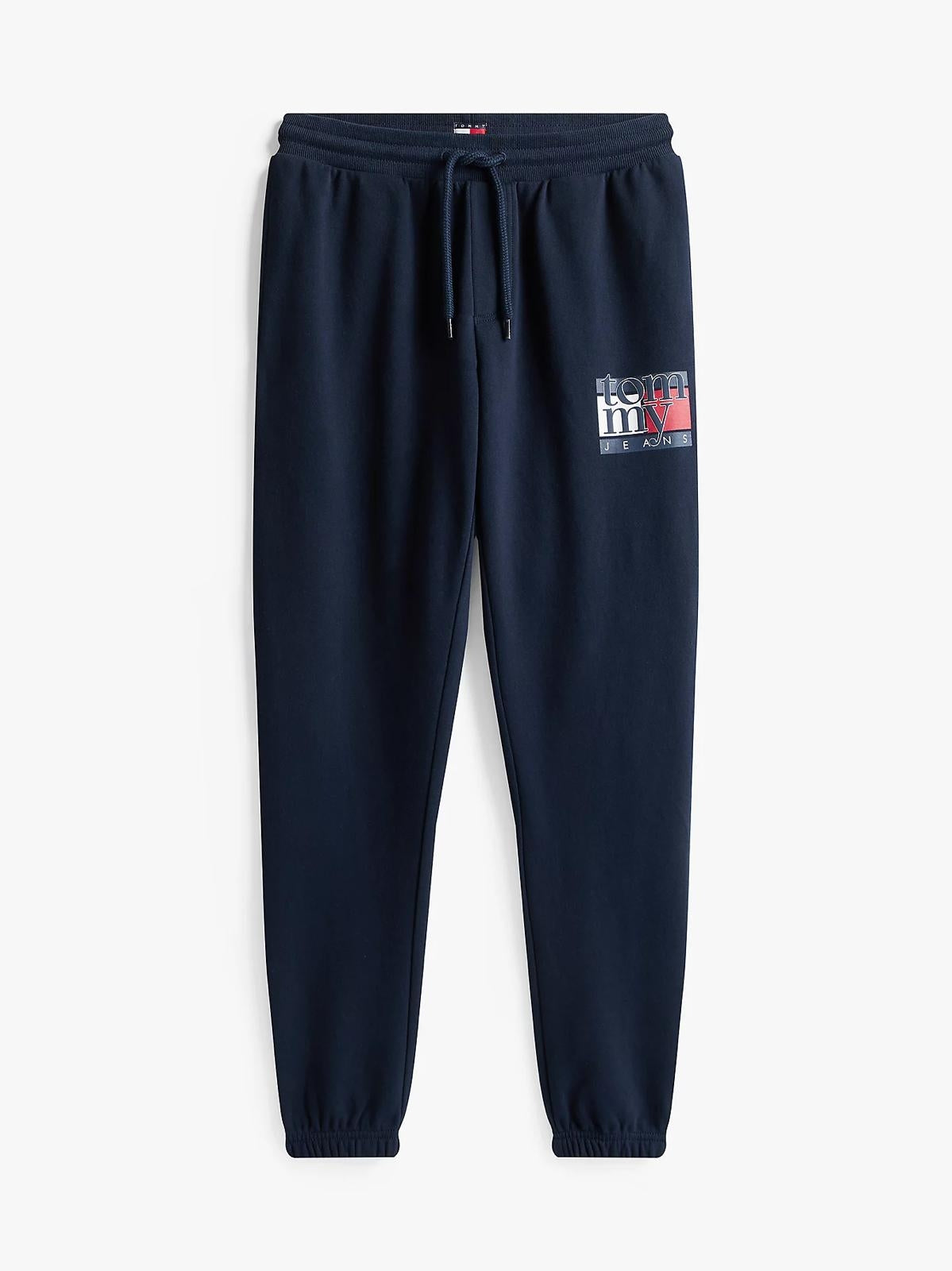 Pantalone Tommy Jeans in felpa "Flag Crew" uomo