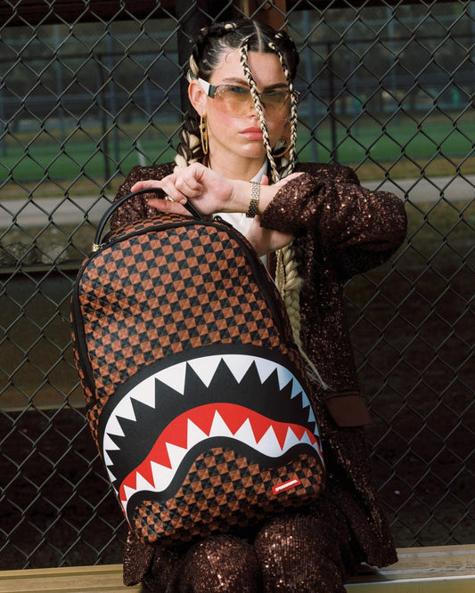 Zaino Sprayground marrone SHARKS IN PARIS PYRAMID BACKPACK