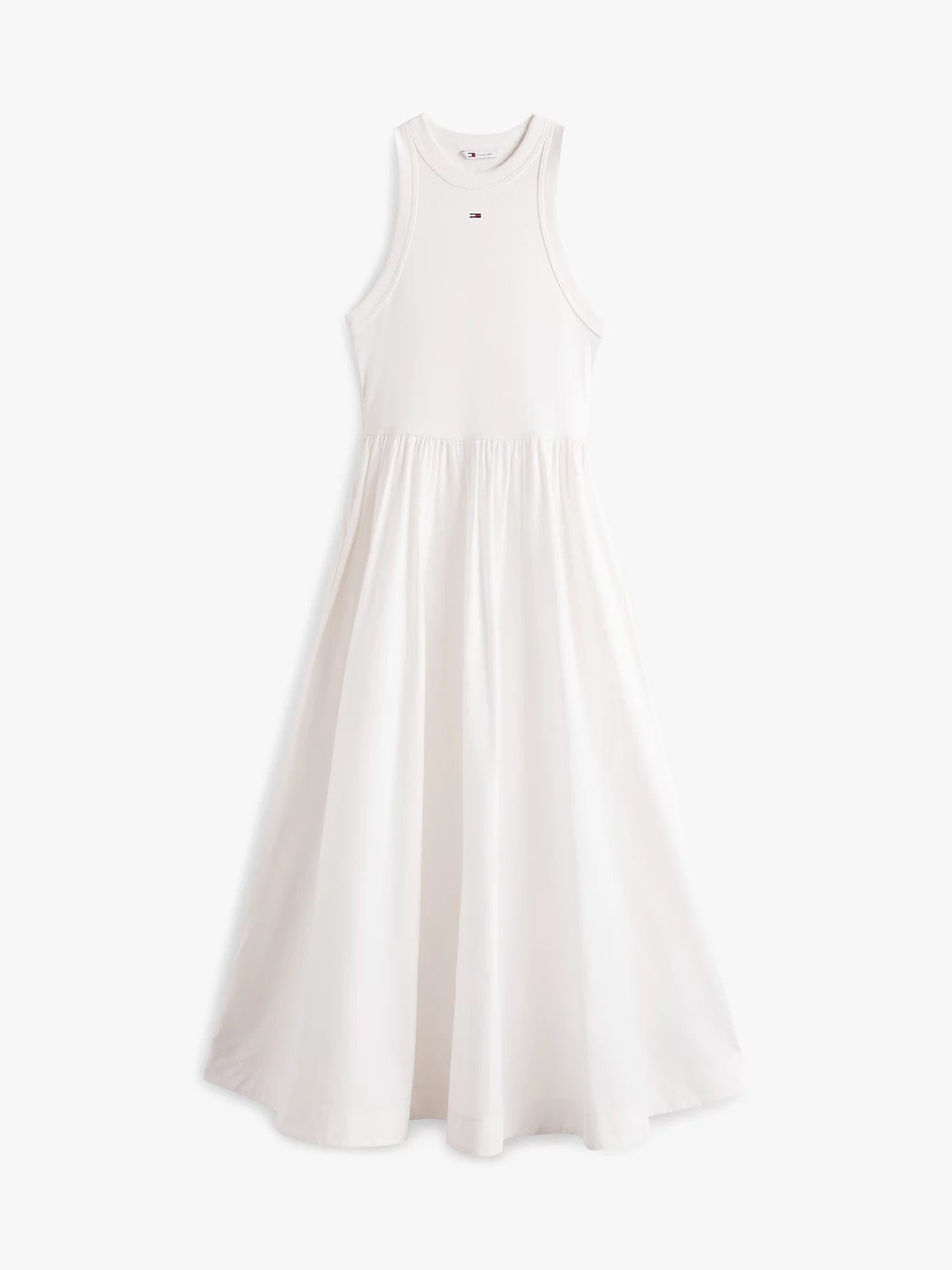 Abito Tommy Jeans con top in costina e gonna in popeline donna