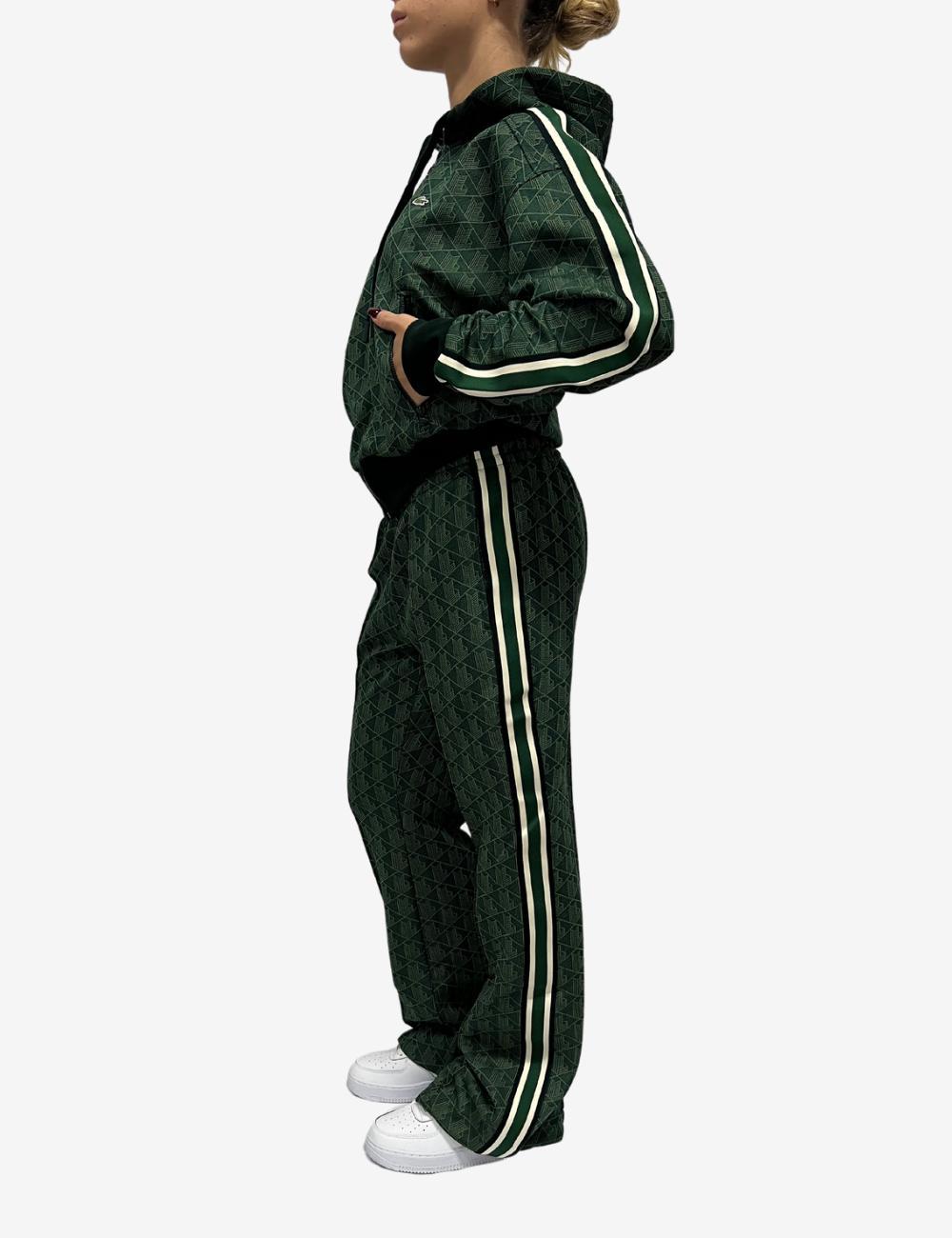 Pantalone Lacoste logato allover donna