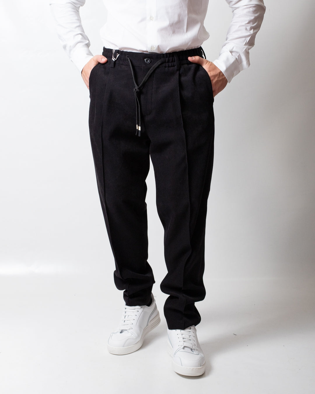Pantalone Daniele Alessandrini in suede uomo