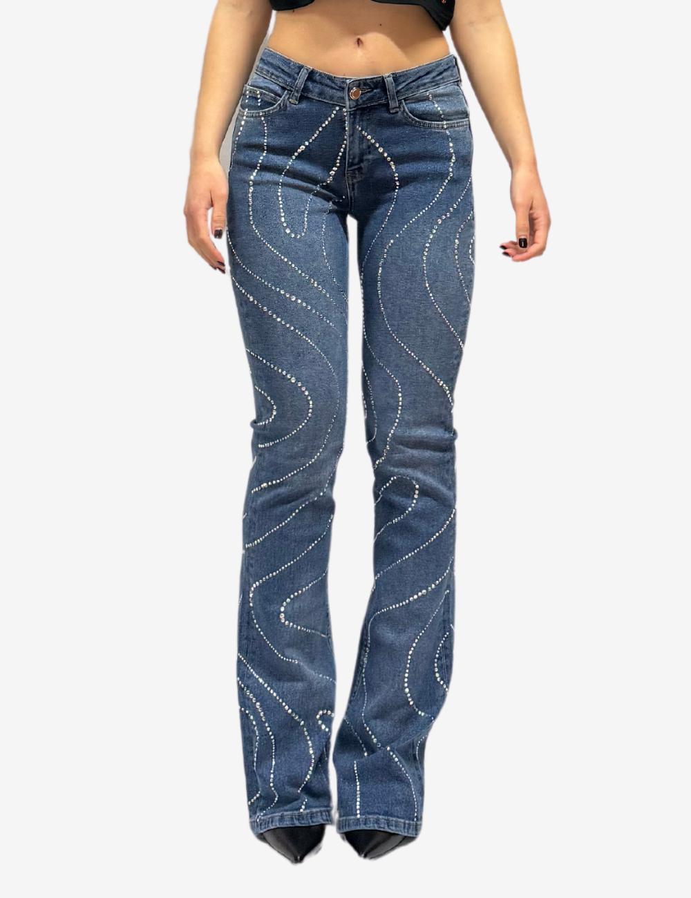 Jeans Silvian Heach con strass donna