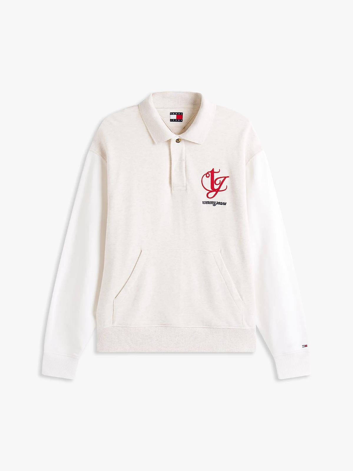 Felpa Tommy Jeans con colletto "Red Monogram" uomo