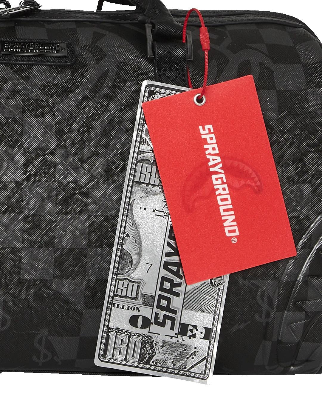 Borsa Sprayground nero 3AM check mini duffle