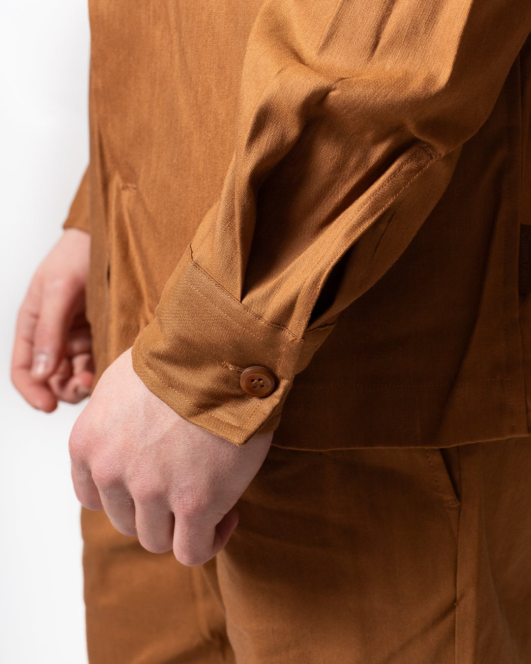 Camicia Calvin Klein in misto lino con tasche uomo