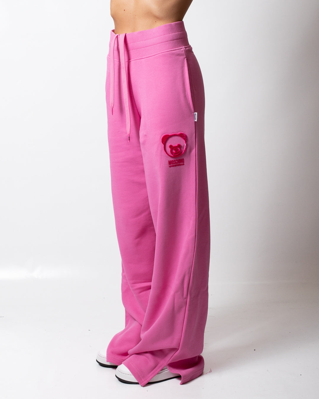 Pantalone Moschino Underwear in felpa con orsetto in rilievo donna