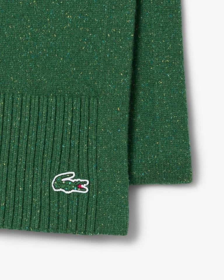 Sciarpa Lacoste in misto lana logata